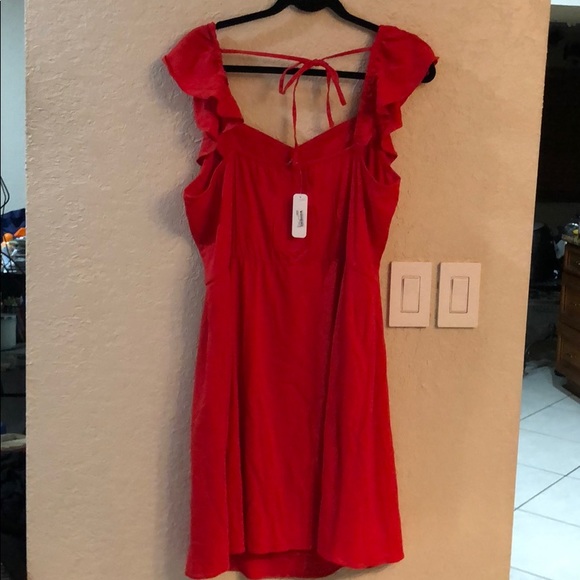 Red Off The Shoulder Dress - Picture 2 of 2
